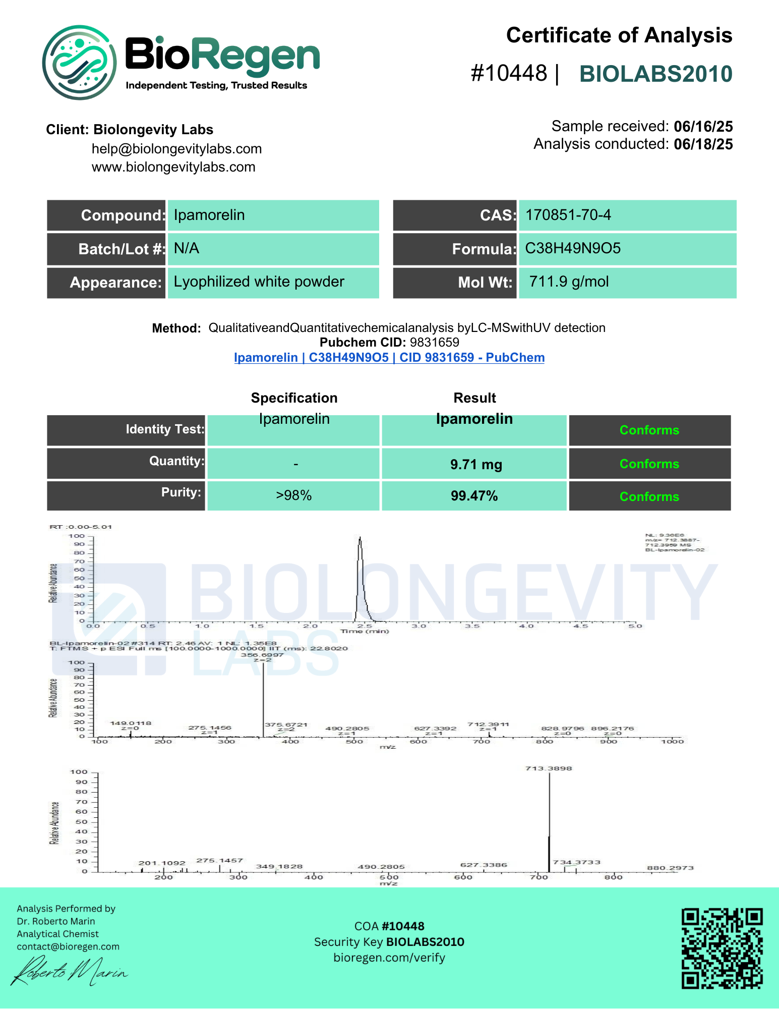 Ipamorelin (10mg) 9 Ipamorelin(10448)
