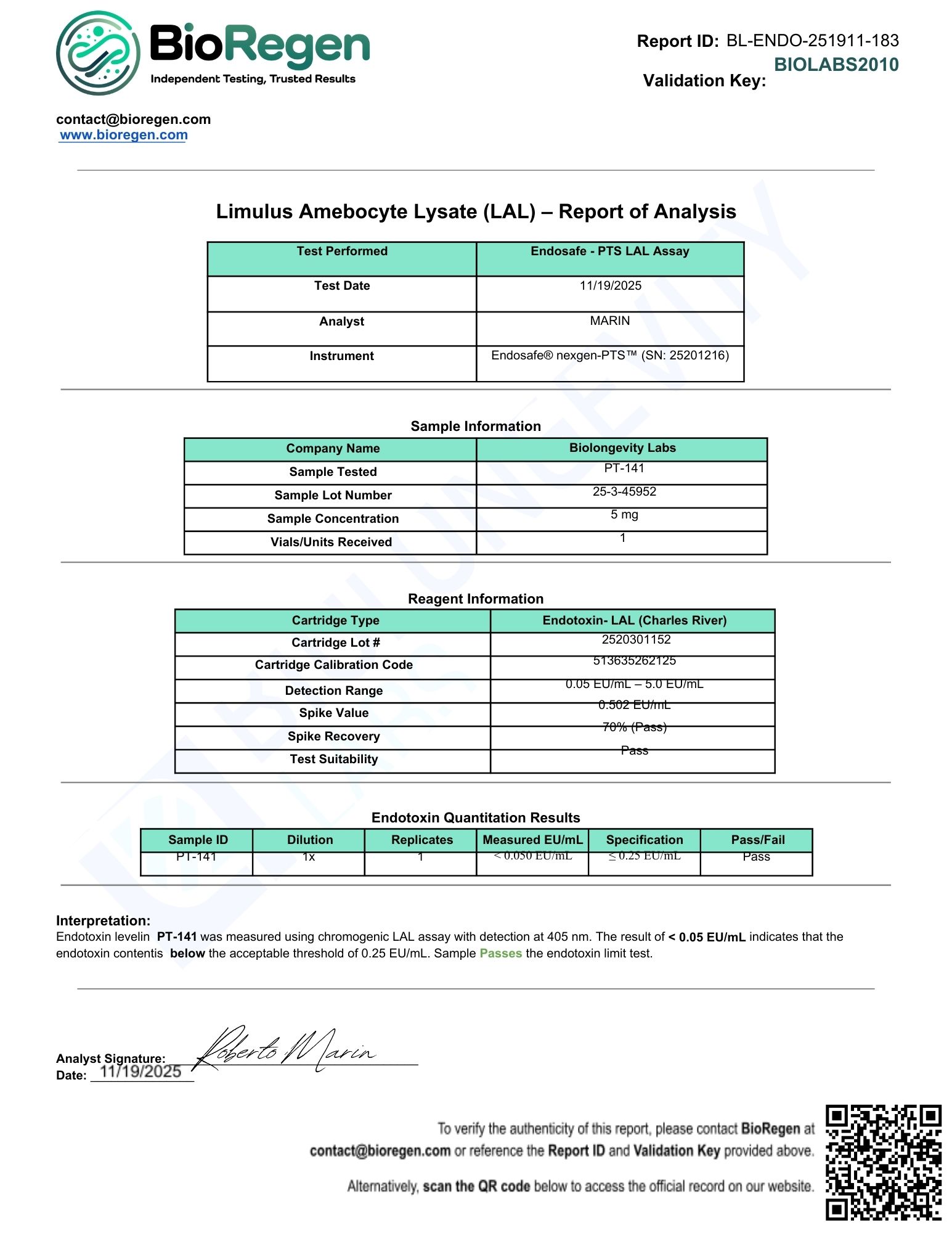 Endotoxin PT-141