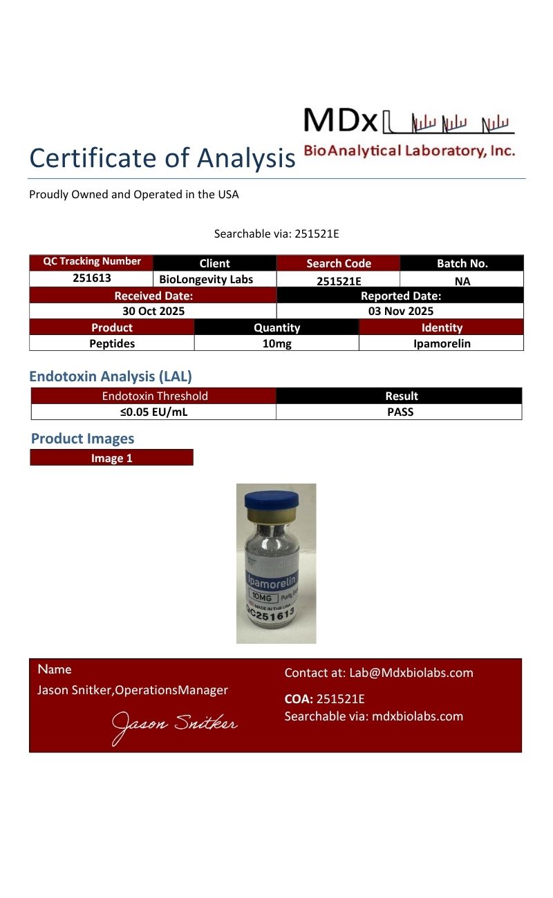 Ipamorelin (10mg) 8 Ipamorelin (251521E)
